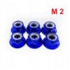 Aluminiowa nakrętka m2 samokontrująca samohamowna din 6926 niebieska m2