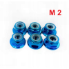 Aluminiowa nakrętka m2 samokontrująca samohamowna din 6926 błękitna m2
