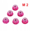 Aluminiowa nakrętka m2 samokontrująca samohamowna din 6926 różowa m2