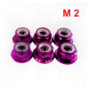 Aluminiowa nakrętka m2 samokontrująca samohamowna din 6926 fioletowa m2