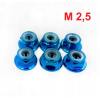 Aluminiowa nakrętka samokontrująca samohamowna din 6926 m2,5 błękitna