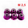 Aluminiowa nakrętka samokontrująca samohamowna din 6926 m2,5 fioletowa