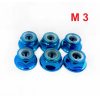 Aluminiowa nakrętka m3 samokontrująca samohamowna din 6926 błękitna m3