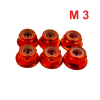 Aluminiowa nakrętka m3 samokontrująca samohamowna din 6926 pomarańczowa m3