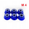 Aluminiowa nakrętka m4 samokontrująca samohamowna din 6926 niebieska m4