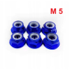 Aluminiowa nakrętka m5 samokontrująca samohamowna din 6926 niebieska m5