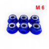 Aluminiowa nakrętka m6 samokontrująca samohamowna din 6926 niebieska m6