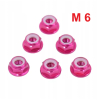 Aluminiowa nakrętka m6 samokontrująca samohamowna din 6926 różowa m6