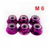 Aluminiowa nakrętka m6 samokontrująca samohamowna din 6926 fioletowa m6