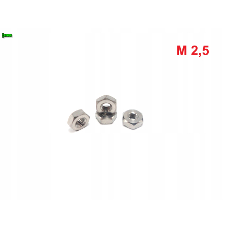 Nakrętka m2,5 din 934 iso 4032 tytanowa grade 5