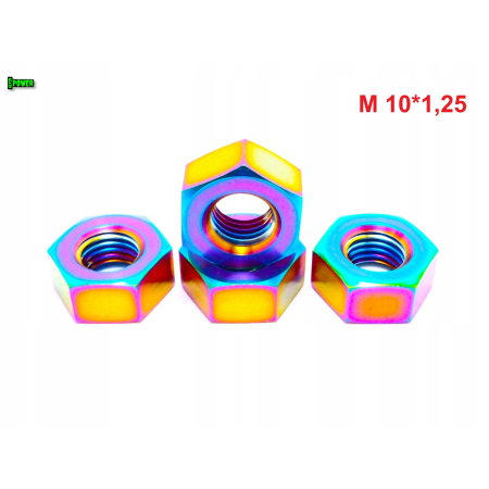 Nakrętka m10 skok 1,25 din 934 iso 4032 tytanowa grade 5 nakrętki gr5