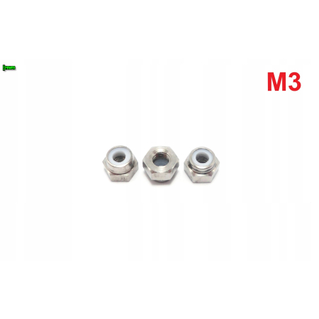Nakrętka m3 din 985 samohamowana z wkładką nylonową tytanowa tytan grade 5