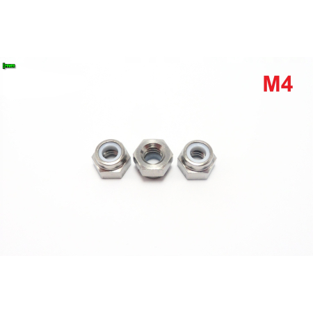 Nakrętka m4 din 985 samohamowana z wkładką nylonową tytanowa tytan grade 5