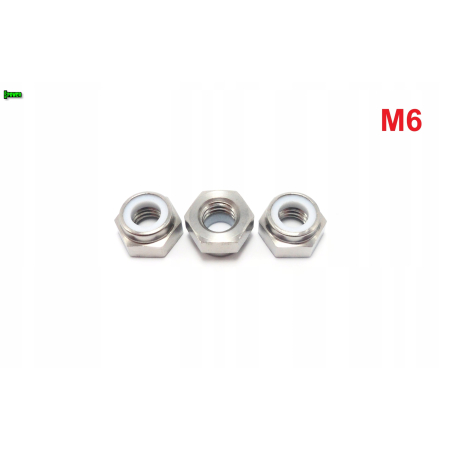 Nakrętka m6 din 985 samohamowana z wkładką nylonową tytanowa tytan grade 5