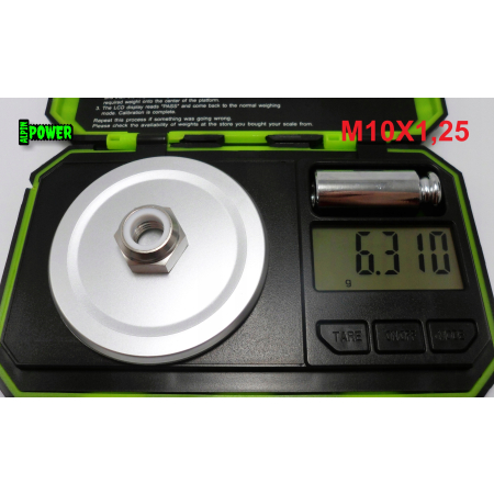 Nakrętka m10 skok1,25 din 985 samohamowana z wkładką nylonową tytanowa gr 5