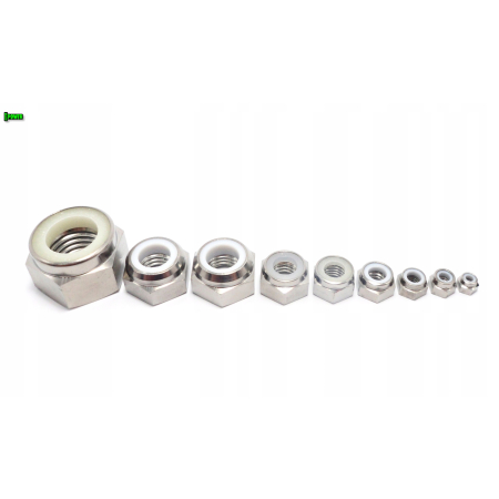 Nakrętka m16 din 985 samohamowana z wkładką nylonową tytanowa tytan grade 5