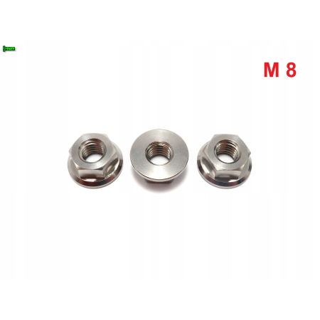 Nakrętka kołnierzowa m8 din 6923 tytanowa grade 5