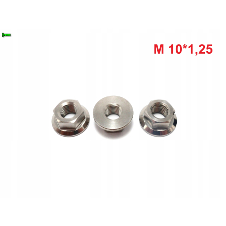 Nakrętka m10 skok 1,25 din 6923 tytanowa grade 5