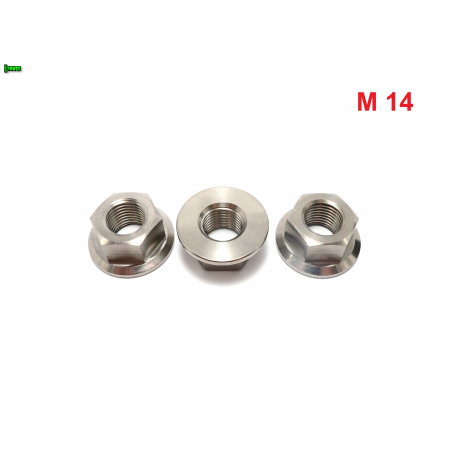 Nakrętka kołnierzowa m14 skok 1,5 din 6923 tytanowa grade 5