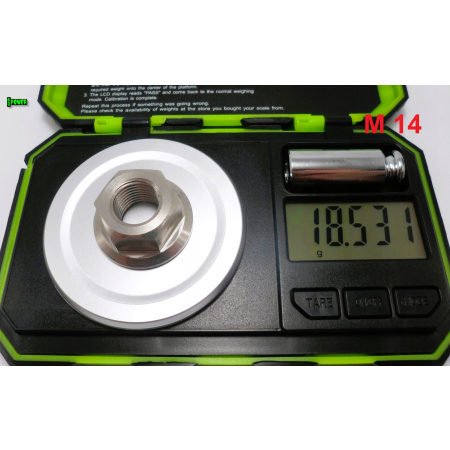 Nakrętka kołnierzowa m14 skok 1,5 din 6923 tytanowa grade 5