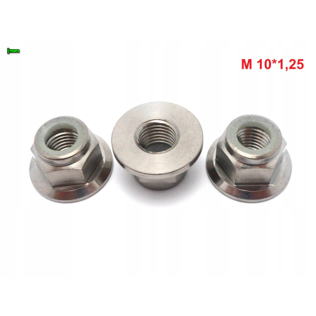Tytanowa nakrętka samokontrująca samohamowna kołnierz din6926 m10 skok 1,25