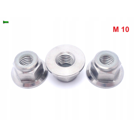 Tytanowa nakrętka samokontrująca samohamowna kołnierz din 6926 m10 grade 5