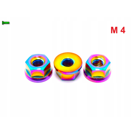 Nakrętka kołnierzowa m4 din 6923 tytanowa grade 5