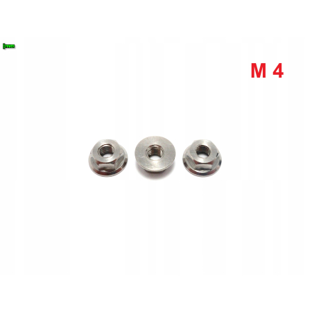 Nakrętka kołnierzowa m4 din 6923 tytanowa grade 5