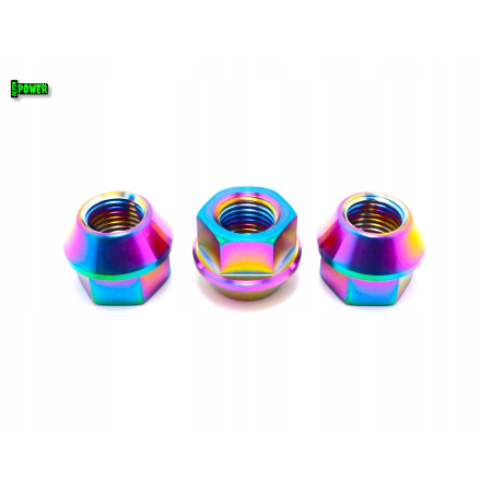 Tytanowe nakrętki do kół felg m12x17 skok 1,25 tytan grade 5