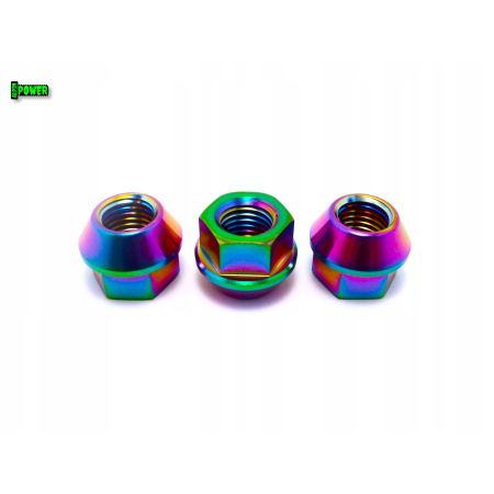 Tytanowe nakrętki do kół felg m12x17 skok 1,5 tytan grade 5