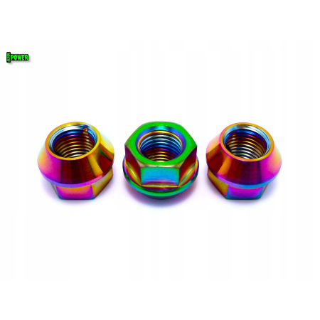 Tytanowe nakrętki do felg kół m14x17 skok 1,5 tytan grade 5