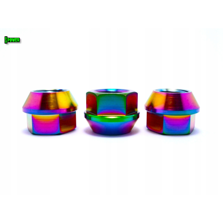 Tytanowe nakrętki do felg kół m14x17 skok 1,5 tytan grade 5