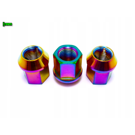 Tytanowe nakrętki do kół felg m14x27 skok 1,5 tytan grade 5