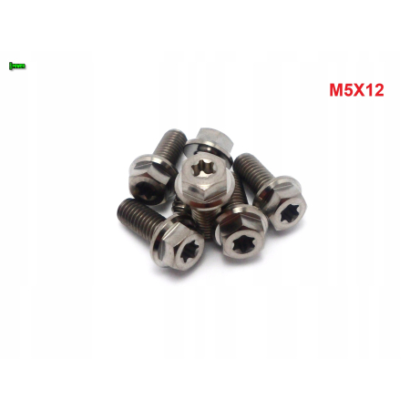 M5x12 śruba z kołnierzem din 6921 tytanowa gr5 śrubki tytanowe grade 5