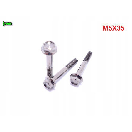 M5x35 śruba tytanowa sześciokątna z kołnierzem din 6921 śruby tytanowe gr 5