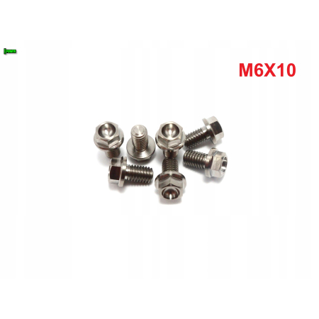 M6x10 śruba z kołnierzem din 6921 tytanowa gr5