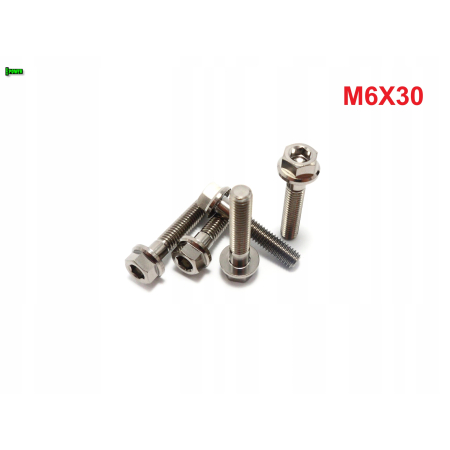 M6x30 śruba z kołnierzem din 6921 tytanowa gr5