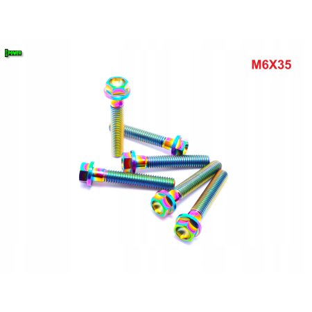 M6x35 śruba z kołnierzem din 6921 tytanowa gr5