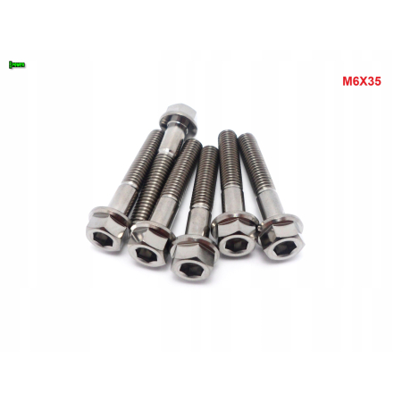 M6x35 śruba z kołnierzem din 6921 tytanowa gr5