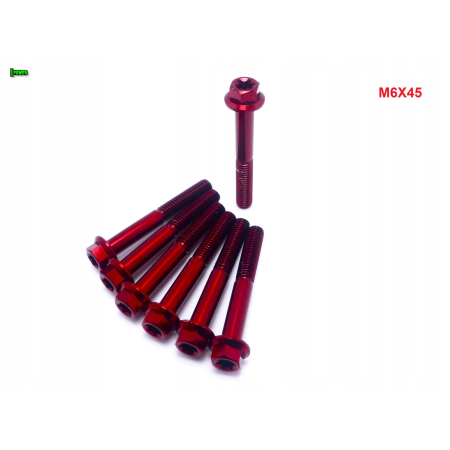 M6x45 śruba z kołnierzem din 6921 tytanowa gr5 śrubki tytanowe grade 5