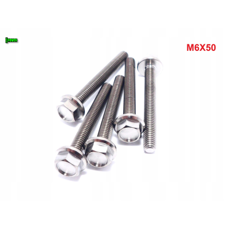 M6x50 śruba z kołnierzem din 6921 tytanowa gr5
