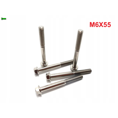 M6x55 śruba tytanowa sześciokątna z kołnierzem din 6921 śruby tytanowe gr 5