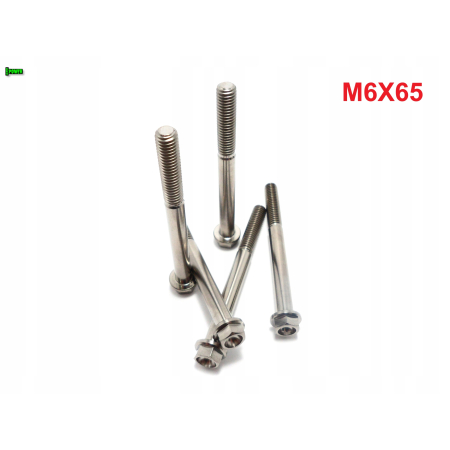 M6x65 śruba tytanowa sześciokątna z kołnierzem din 6921 śruby tytanowe gr 5