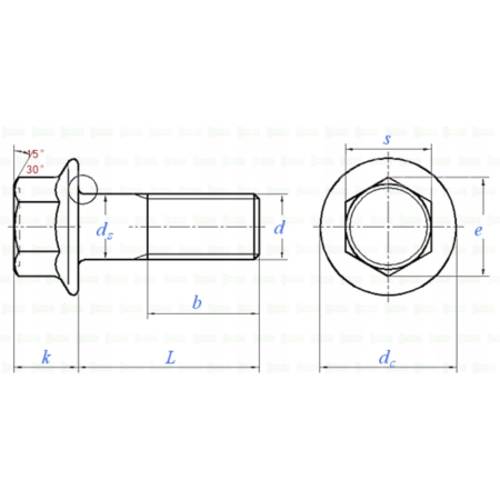 M6x65 śruba tytanowa sześciokątna z kołnierzem din 6921 śruby tytanowe gr 5