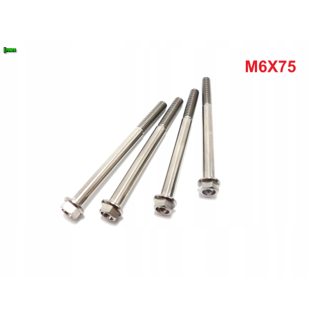 M6x75 śruba tytanowa sześciokątna z kołnierzem din 6921 śruby tytanowe gr 5