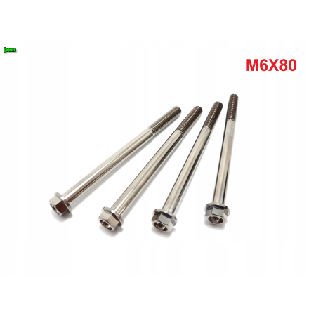 M6x80 śruba tytanowa sześciokątna z kołnierzem din 6921 śruby tytanowe gr 5
