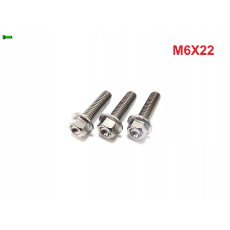 M6x22 śruba z kołnierzem din 6921 tytanowa gr5