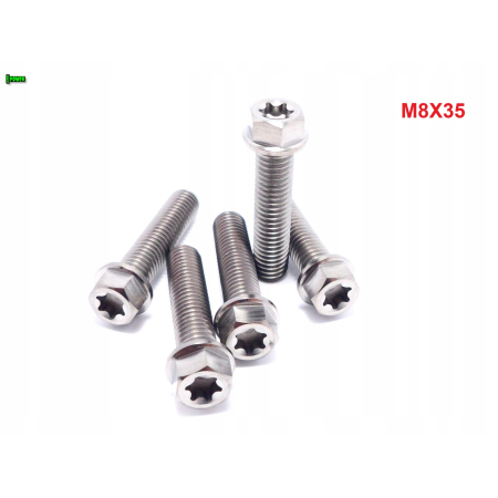 M8x35 śruba z kołnierzem din 6921 tytanowa gr5
