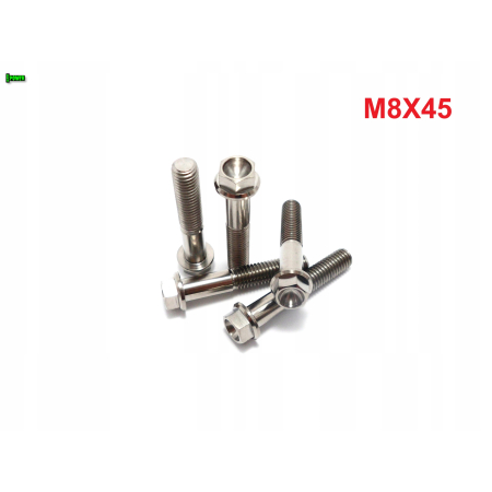 M8x45 śruba z kołnierzem din 6921 tytanowa gr5