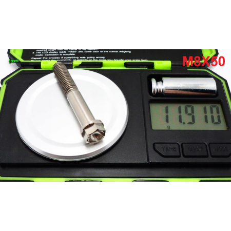 M8x50 śruba tytanowa sześciokątna z kołnierzem din 6921 śruby tytanowe gr 5